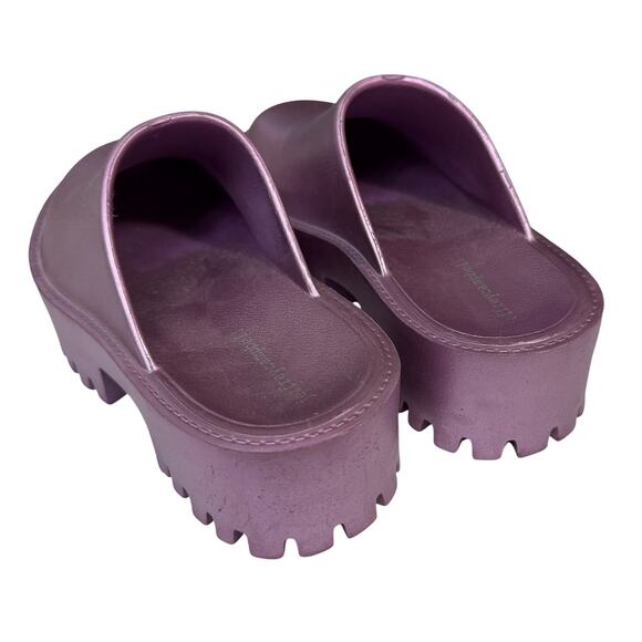 Jeffrey Campbell Clogs Metallic Bae Platform Mules Purple Metallic size 7